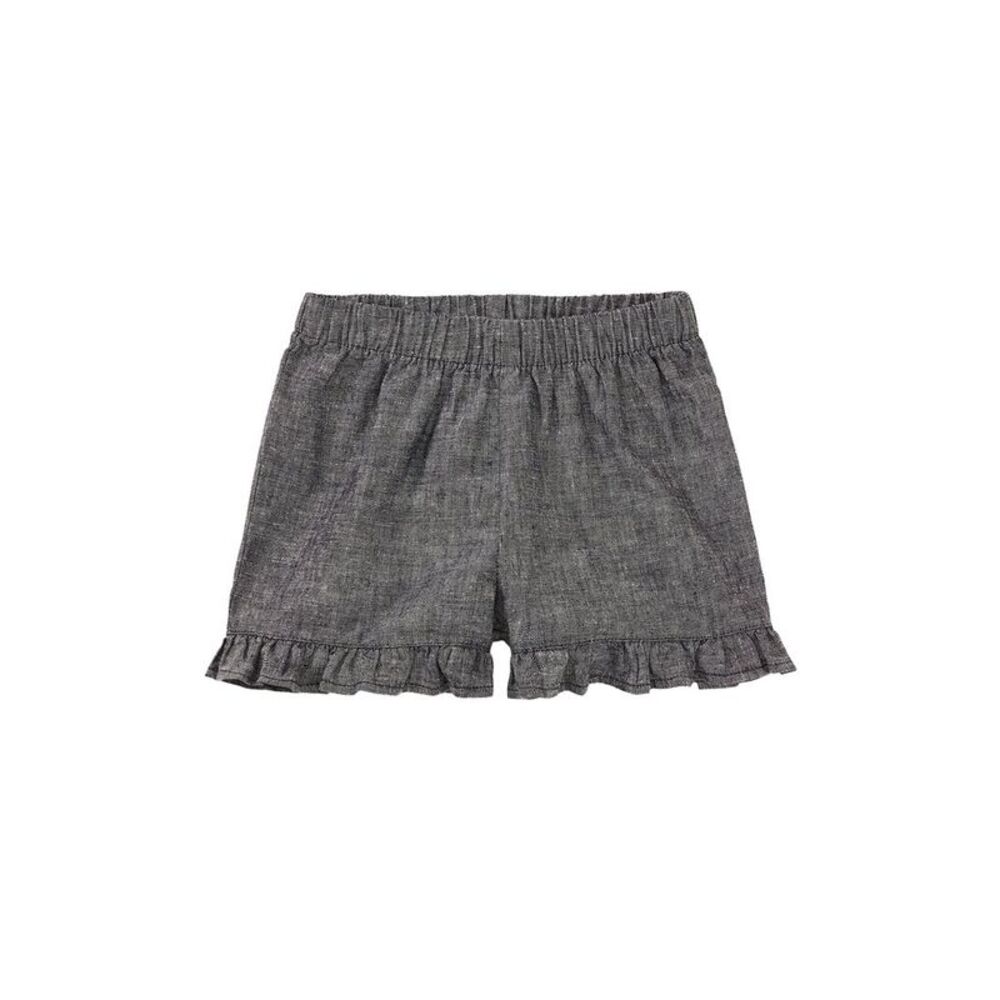 Tea Collection Chambray Ruffle Hem Baby Short